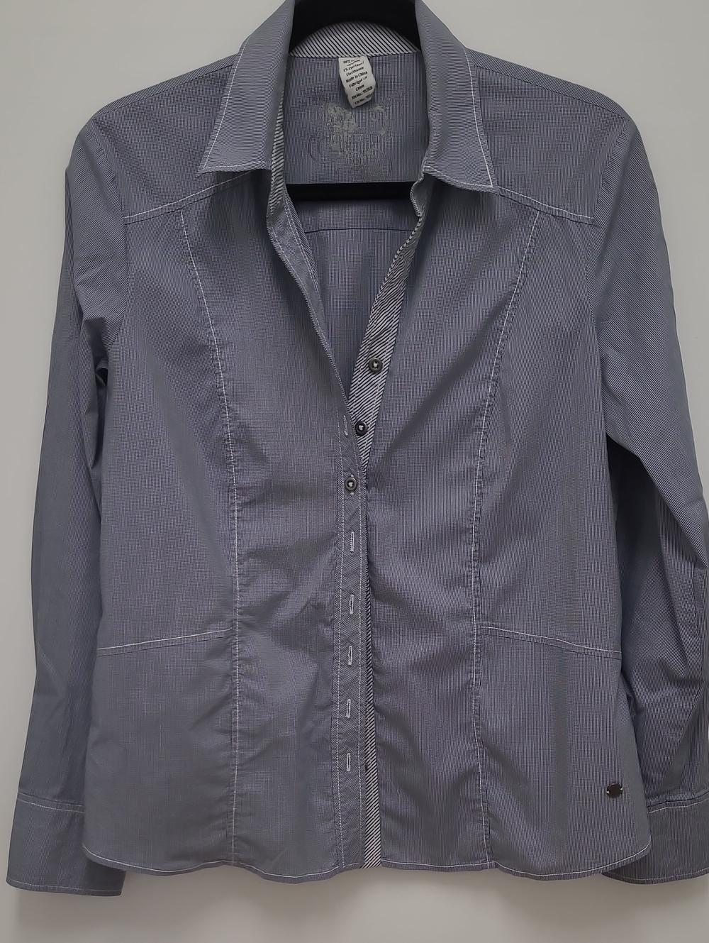 Olsen Women's Light Slate Blue Button-Up Dress Shirt
